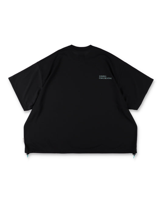 SEE SEE x S.F.C Super Big SS Tech Tee W Drawstrings 【Black / T Blue】