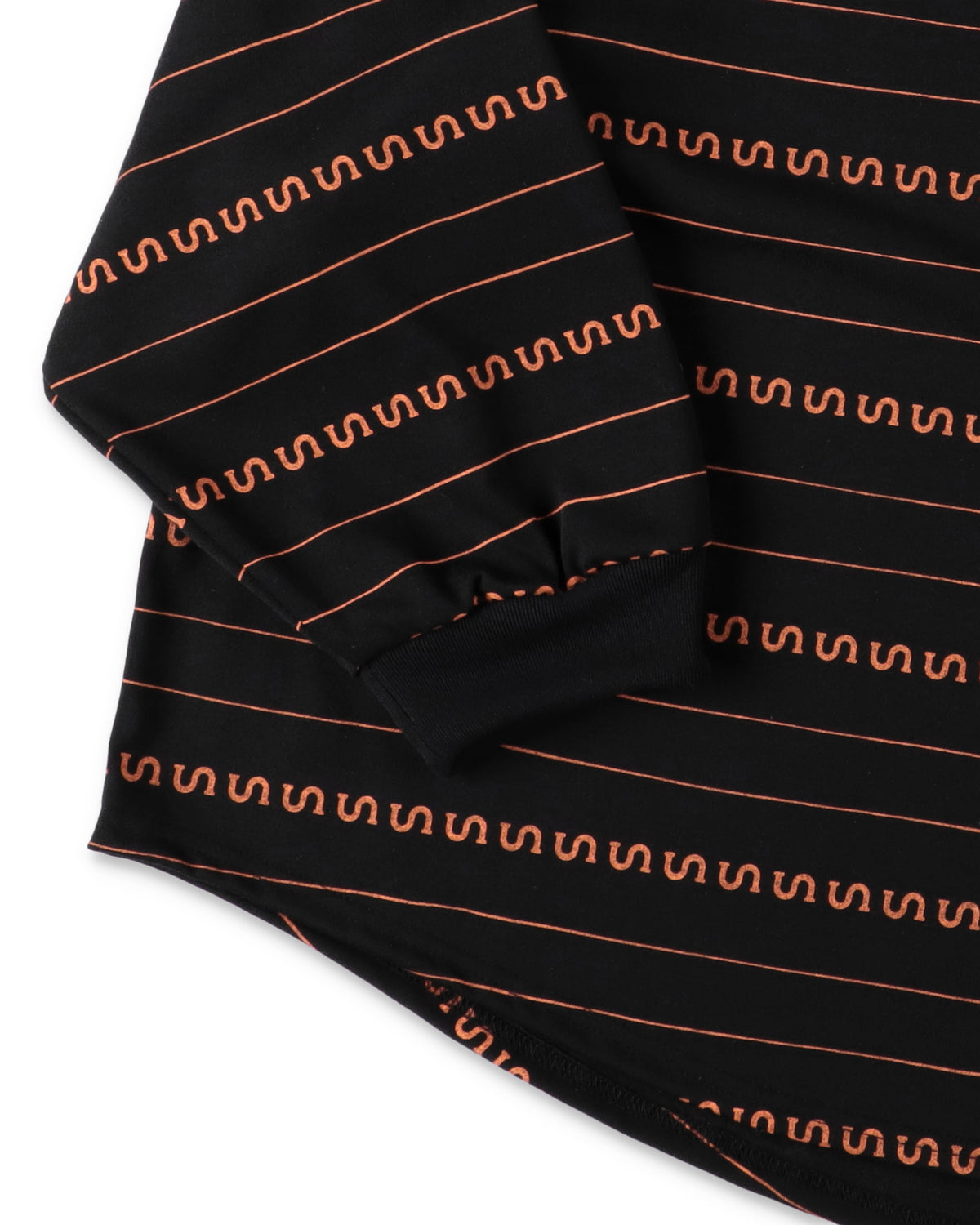 SEE SEE x S.F.C Super Big LS S Border Tech Tee 【Black / Orange】