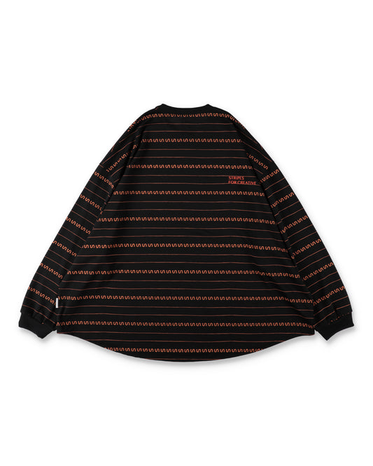 SEE SEE x S.F.C Super Big LS S Border Tech Tee 【Black / Orange】
