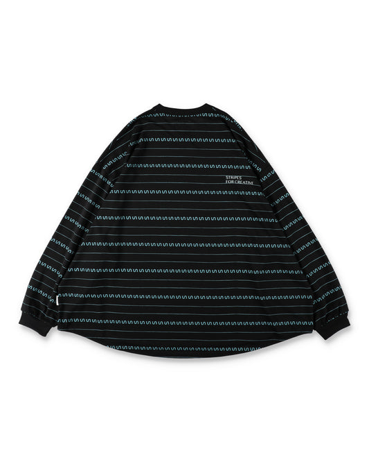 SEE SEE x S.F.C Super Big LS S Border Tech Tee 【Black / T Blue】