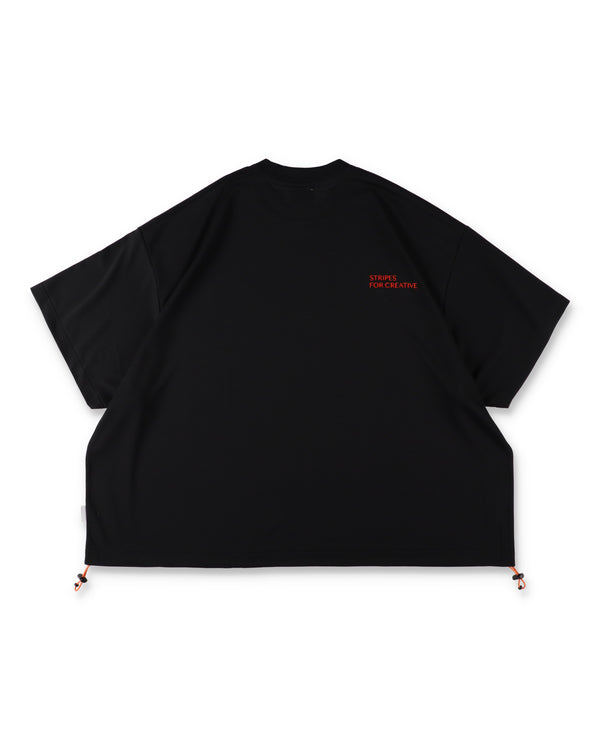 SEE SEE x S.F.C Super Big SS Tech Tee W Drawstrings 【Black / Orange】