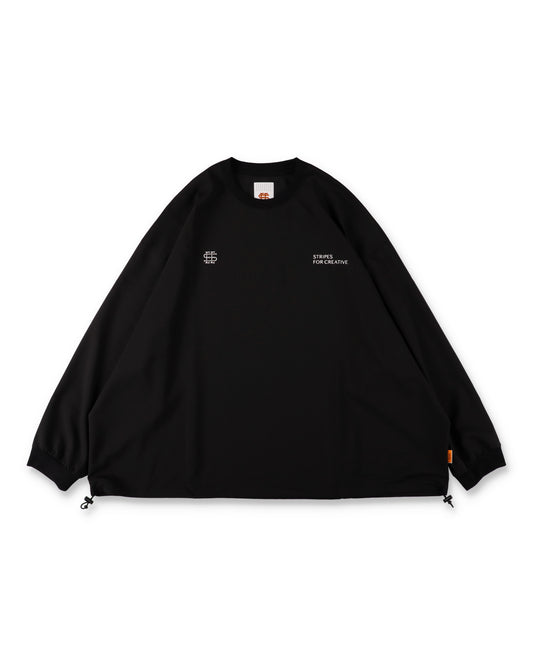 SEE SEE x S.F.C LS S/W Crew W Drawstrings 【Black】