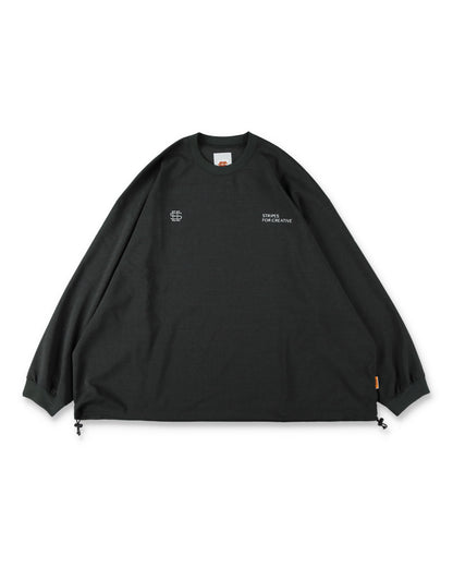 SEE SEE x S.F.C LS S/W Crew W Drawstrings 【Charcoal】