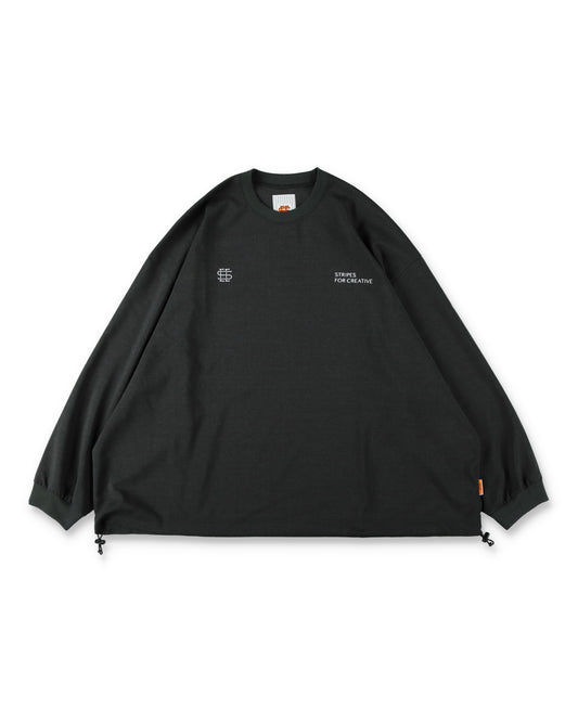 SEE SEE x S.F.C LS S/W Crew W Drawstrings 【Charcoal】