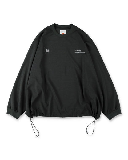 SEE SEE x S.F.C LS S/W Crew W Drawstrings 【Charcoal】