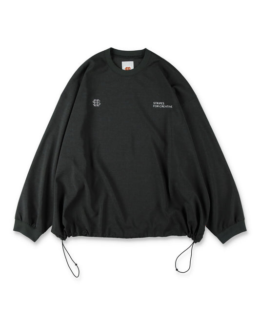 SEE SEE x S.F.C LS S/W Crew W Drawstrings 【Charcoal】