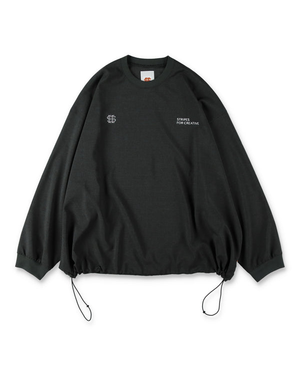 SEE SEE x S.F.C LS S/W Crew W Drawstrings 【Charcoal】