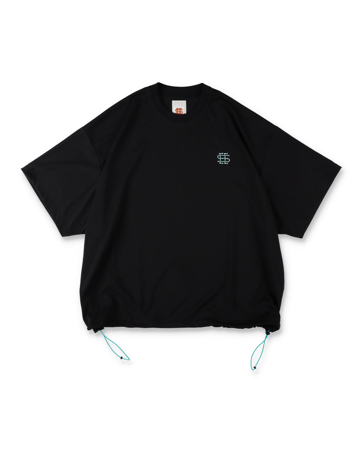 SEE SEE x S.F.C Super Big SS Tech Tee W Drawstrings 【Black / T Blue】