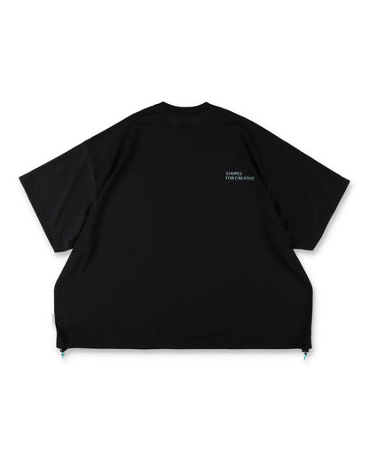 SEE SEE x S.F.C Super Big SS Tech Tee W Drawstrings 【Black / T Blue】