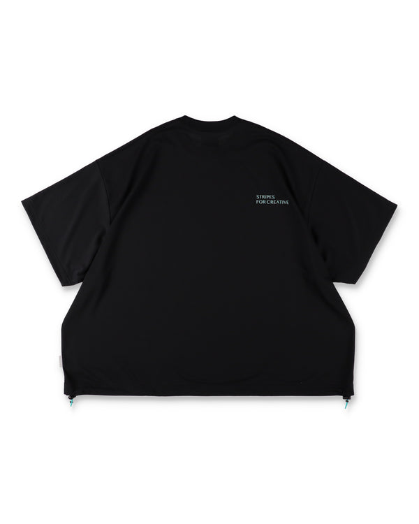 SEE SEE x S.F.C Super Big SS Tech Tee W Drawstrings 【Black / T Blue】