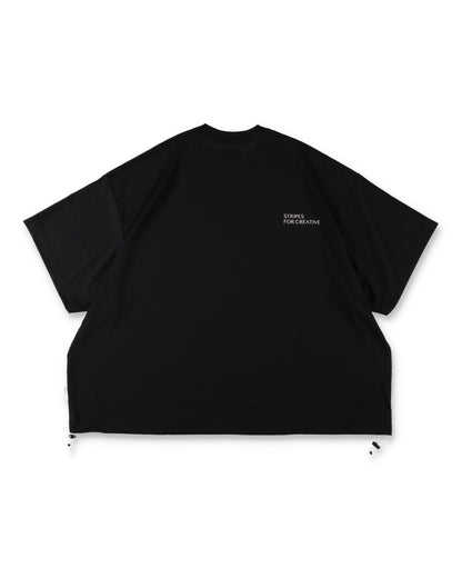 SEE SEE x S.F.C Super Big SS Tech Tee W Drawstrings 【Black / White】