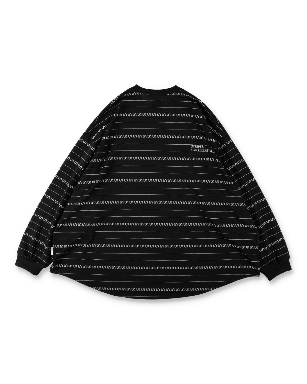 SEE SEE x S.F.C Super Big LS S Border Tech Tee 【Black / White】