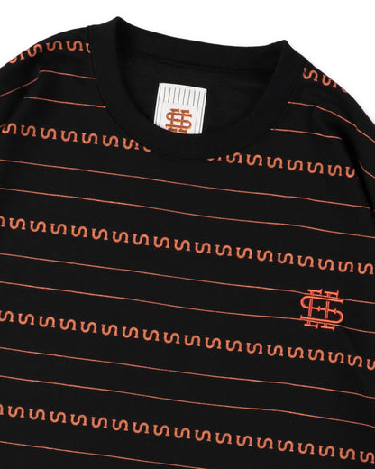 SEE SEE x S.F.C Super Big LS S Border Tech Tee 【Black / Orange】
