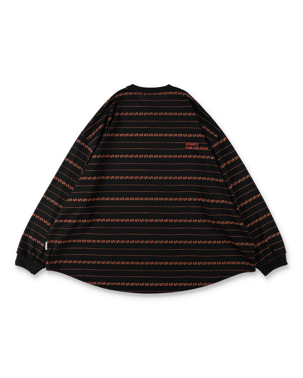 SEE SEE x S.F.C Super Big LS S Border Tech Tee 【Black / Orange】