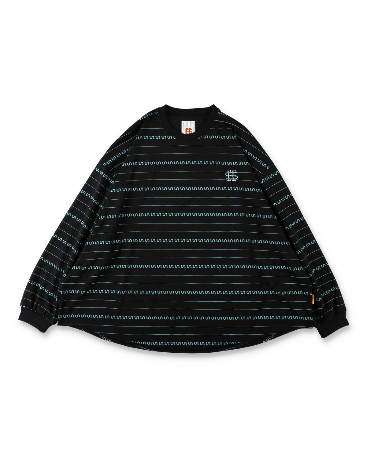 SEE SEE x S.F.C Super Big LS S Border Tech Tee 【Black / T Blue】