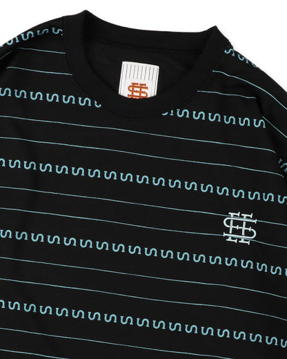 SEE SEE x S.F.C Super Big LS S Border Tech Tee 【Black / T Blue】