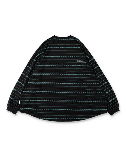 SEE SEE x S.F.C Super Big LS S Border Tech Tee 【Black / T Blue】