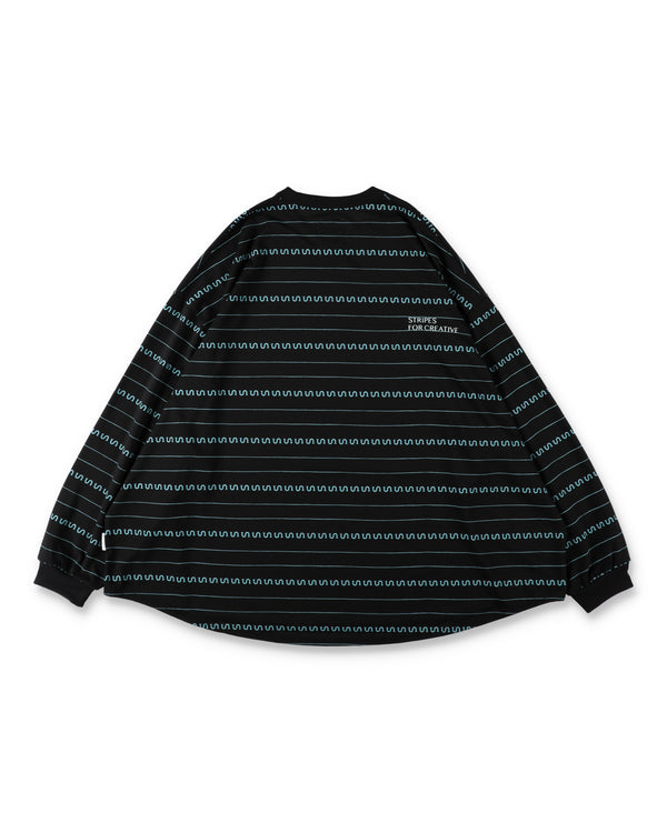 SEE SEE x S.F.C Super Big LS S Border Tech Tee 【Black / T Blue】