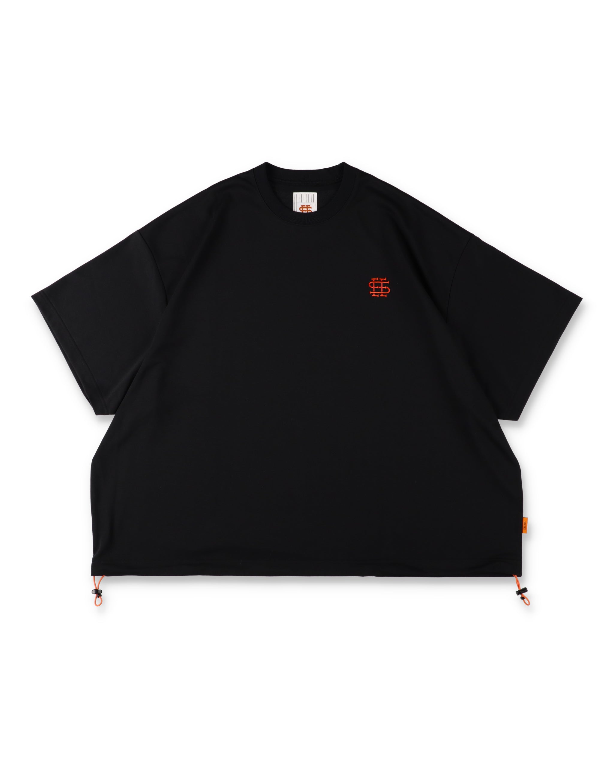 SEE SEE x S.F.C Super Big SS Tech Tee W Drawstrings 【Black / Orange】