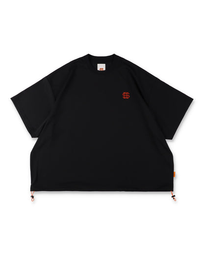 SEE SEE x S.F.C Super Big SS Tech Tee W Drawstrings 【Black / Orange】