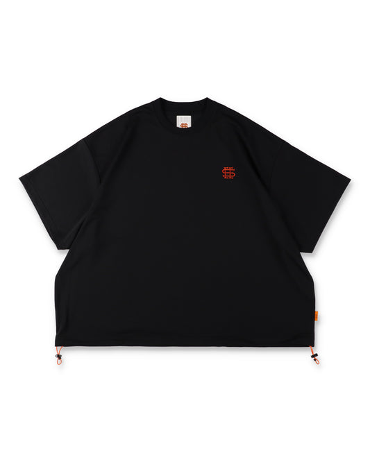 SEE SEE x S.F.C Super Big SS Tech Tee W Drawstrings 【Black / Orange】