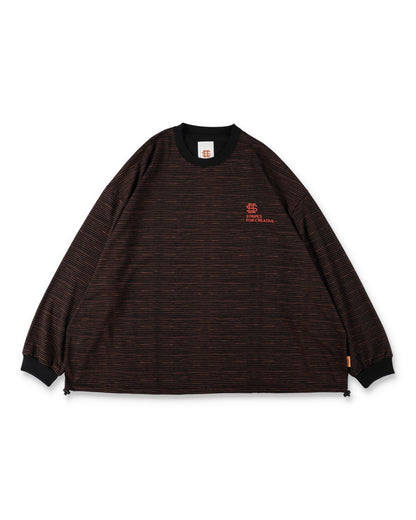 SEE SEE x S.F.C Super Big LS Border Tech Tee W Drawstrings 【Black / Orange】