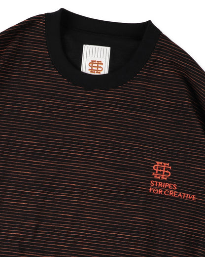 SEE SEE x S.F.C Super Big LS Border Tech Tee W Drawstrings 【Black / Orange】