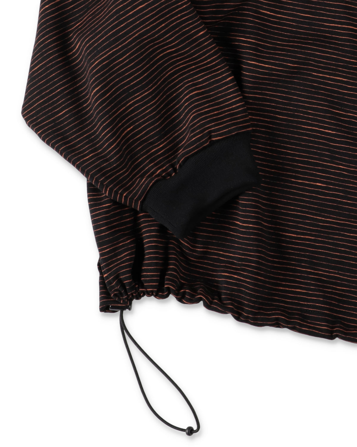 SEE SEE x S.F.C Super Big LS Border Tech Tee W Drawstrings 【Black / Orange】