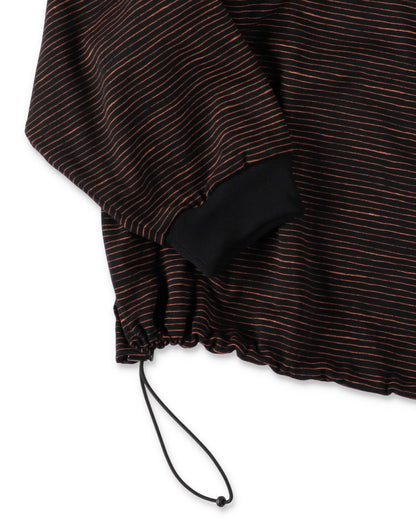 SEE SEE x S.F.C Super Big LS Border Tech Tee W Drawstrings 【Black / Orange】