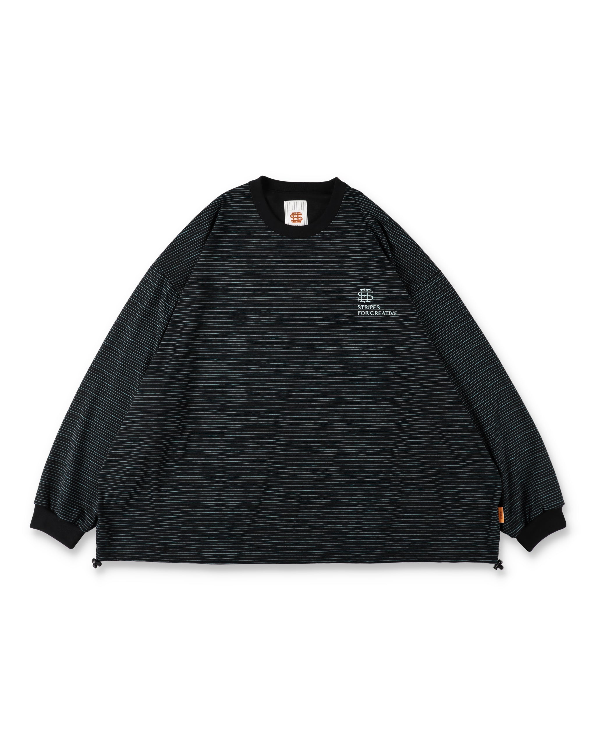 SEE SEE x S.F.C Super Big LS Border Tech Tee W Drawstrings 【Black / T
