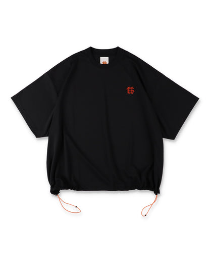SEE SEE x S.F.C Super Big SS Tech Tee W Drawstrings 【Black / Orange】