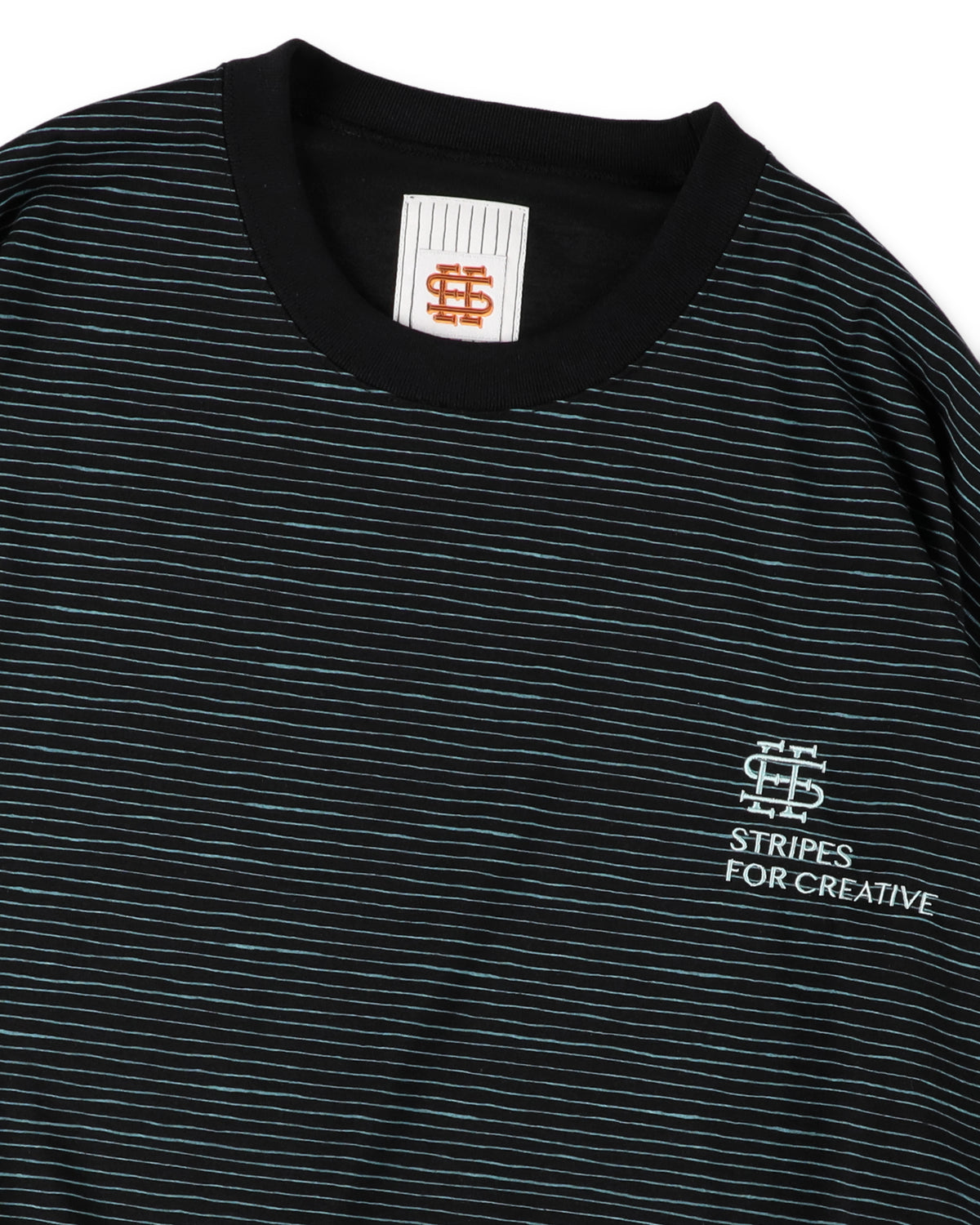 SEE SEE x S.F.C Super Big LS Border Tech Tee W Drawstrings 【Black / T Blue】