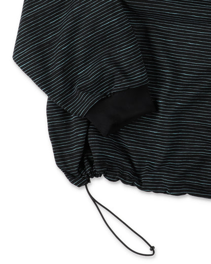 SEE SEE x S.F.C Super Big LS Border Tech Tee W Drawstrings 【Black / T Blue】