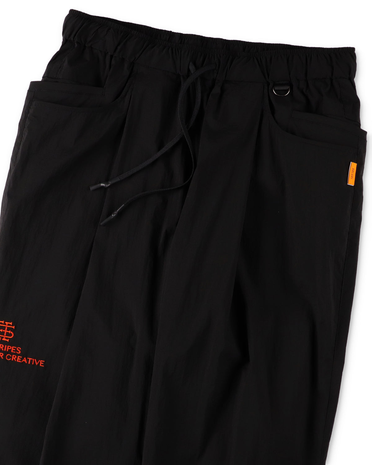 SEE SEE x S.F.C Nylon Wide Tapered Easy Pants 【Black / Orange】